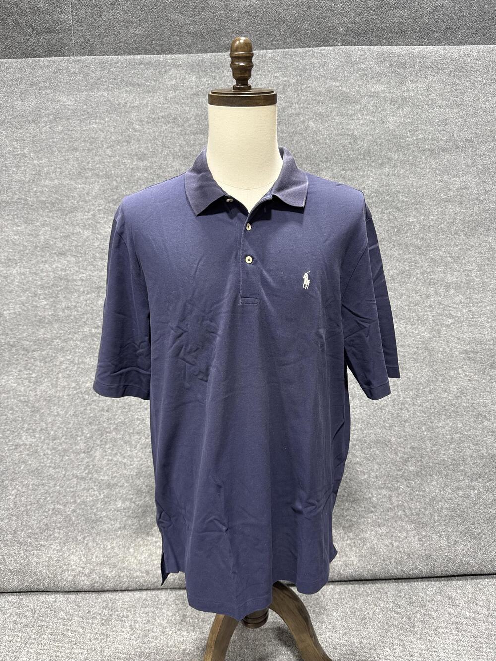Polo Golf Ralph Lauren Polo Shirt Mens XL Blue Solid Cotton Casual Golf Top